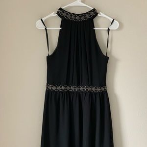 She + Sky Beaded High Neck Cocktail Dress